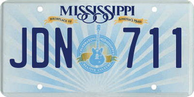 MS license plate JDN711