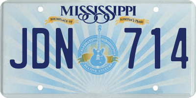 MS license plate JDN714