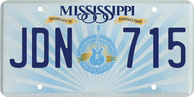 MS license plate JDN715