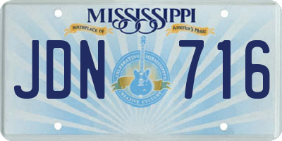 MS license plate JDN716
