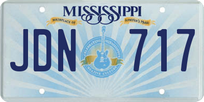 MS license plate JDN717