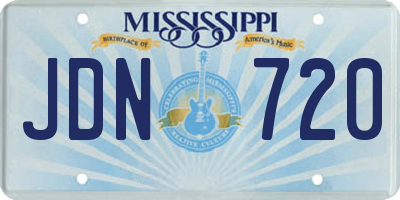 MS license plate JDN720