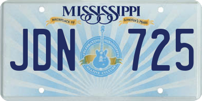 MS license plate JDN725