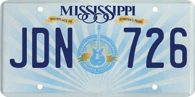 MS license plate JDN726