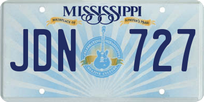 MS license plate JDN727