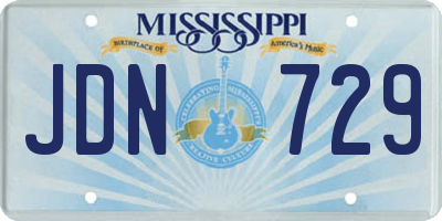 MS license plate JDN729