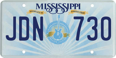 MS license plate JDN730