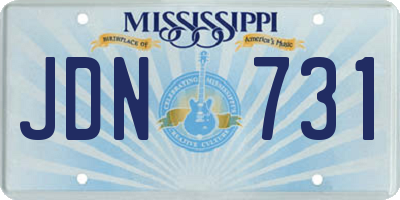 MS license plate JDN731