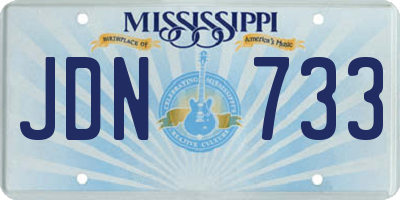 MS license plate JDN733