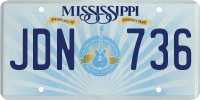 MS license plate JDN736