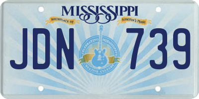 MS license plate JDN739