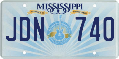 MS license plate JDN740