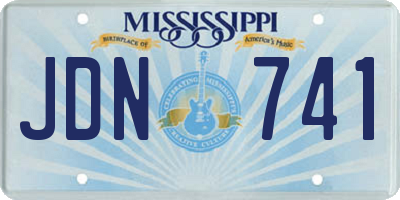 MS license plate JDN741