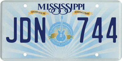 MS license plate JDN744