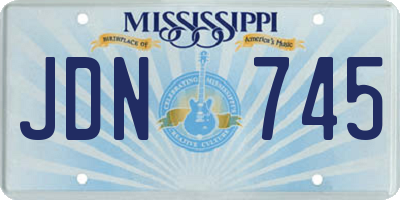 MS license plate JDN745