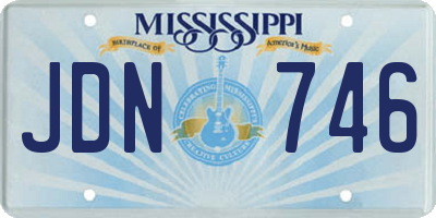 MS license plate JDN746