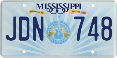 MS license plate JDN748