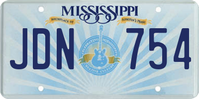 MS license plate JDN754