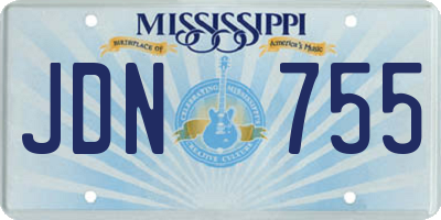 MS license plate JDN755