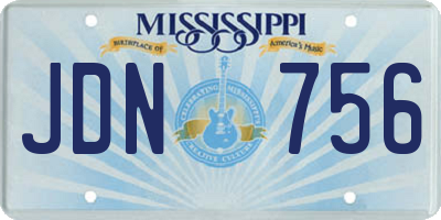 MS license plate JDN756