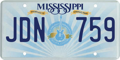 MS license plate JDN759