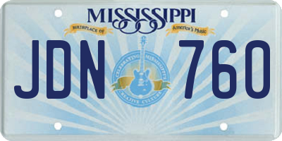 MS license plate JDN760