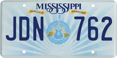 MS license plate JDN762
