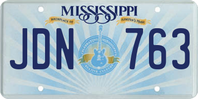 MS license plate JDN763