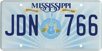 MS license plate JDN766