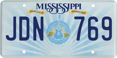 MS license plate JDN769