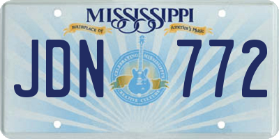 MS license plate JDN772