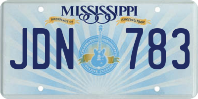 MS license plate JDN783