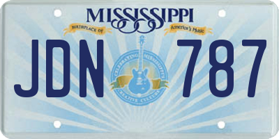 MS license plate JDN787