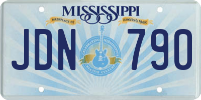 MS license plate JDN790