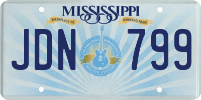 MS license plate JDN799