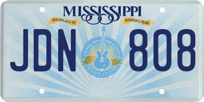 MS license plate JDN808