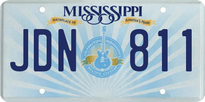 MS license plate JDN811