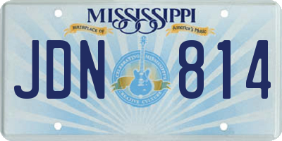 MS license plate JDN814