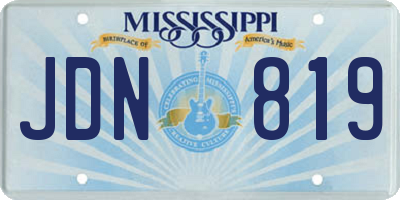 MS license plate JDN819