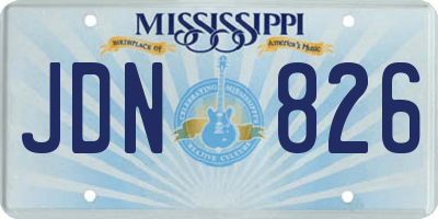 MS license plate JDN826