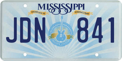 MS license plate JDN841