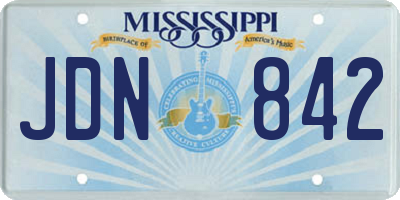 MS license plate JDN842