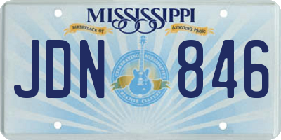 MS license plate JDN846