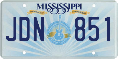 MS license plate JDN851
