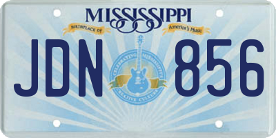MS license plate JDN856