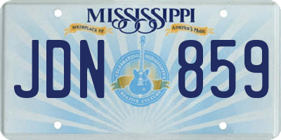 MS license plate JDN859