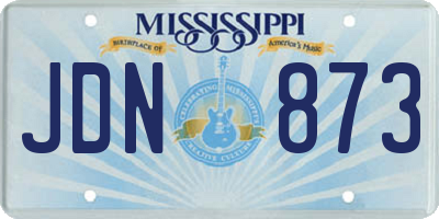 MS license plate JDN873