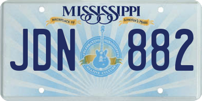 MS license plate JDN882