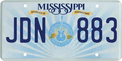 MS license plate JDN883