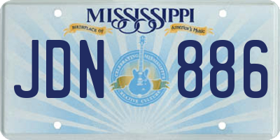 MS license plate JDN886